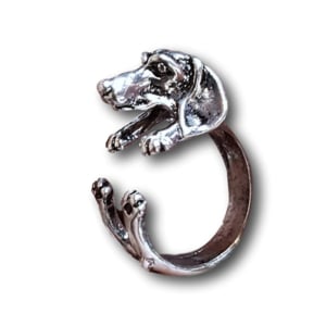 Silver Wrapped Dog Ring