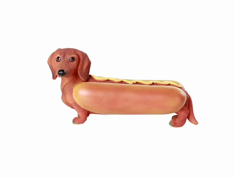 dachshund hot dog figurine